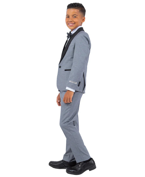 Boys Tuxedos in Color Gray Toddler Suit for Kids Set by Stacy Adams Designer