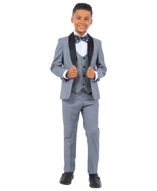 Boys Tuxedos in Color Gray Toddler Suit for Kids Set by Stacy Adams Designer