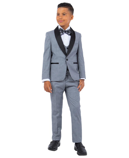 Boys Tuxedos in Color Gray Toddler Suit for Kids Set by Stacy Adams Designer