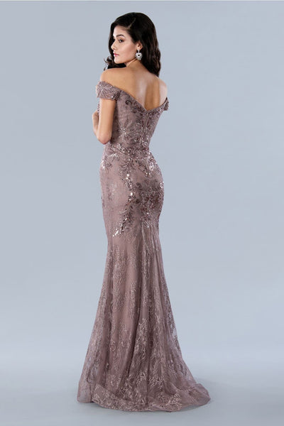 Stella Couture 23357 Off Shoulder Rose Plus Size Mother of Bride Gown