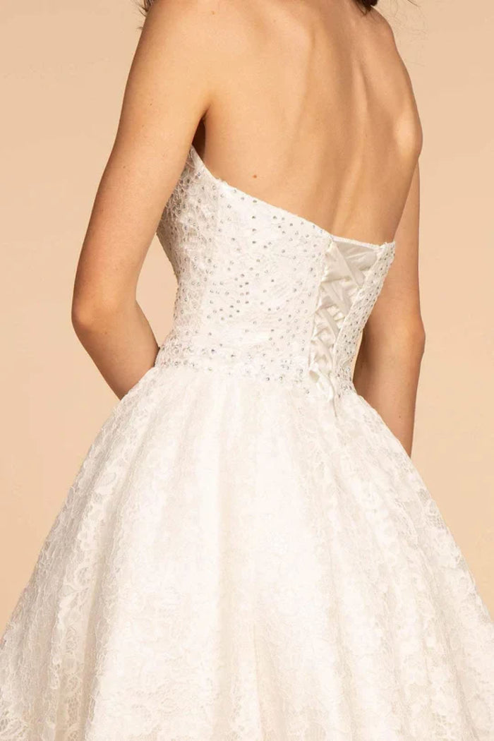Strapless Sweetheart Lace Dress by Elizabeth KGS1611