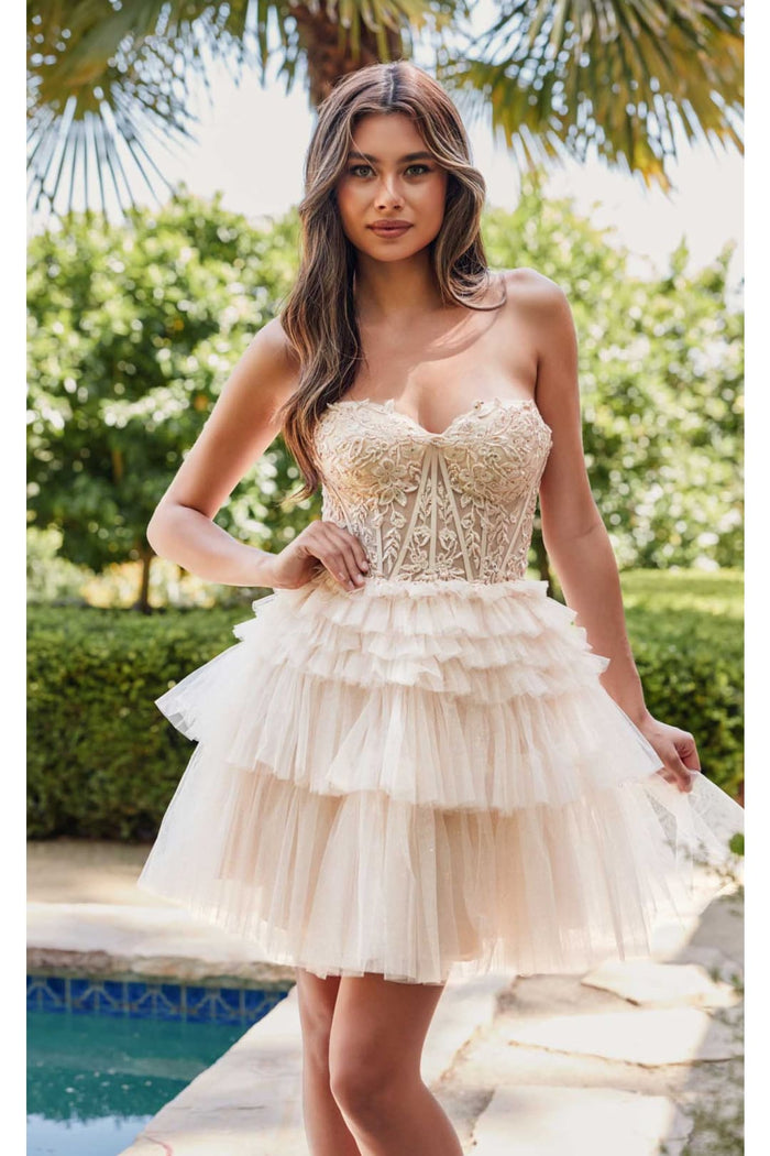 Dama Dresses for Quinceanera in Champagne Style JT918S Quince Outfit