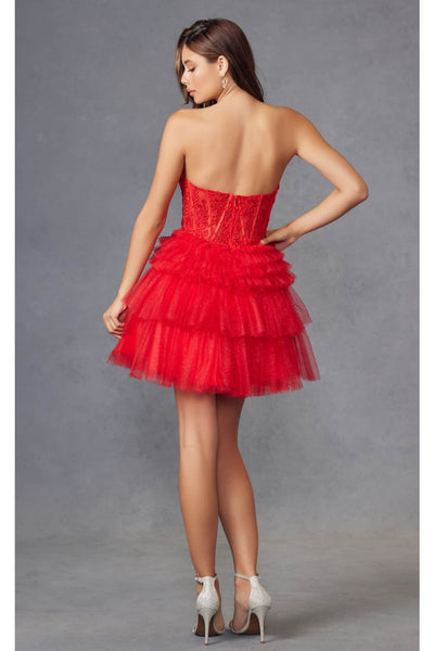 Dama Dresses for Quinceanera in Red Style JT918S Quince Outfit