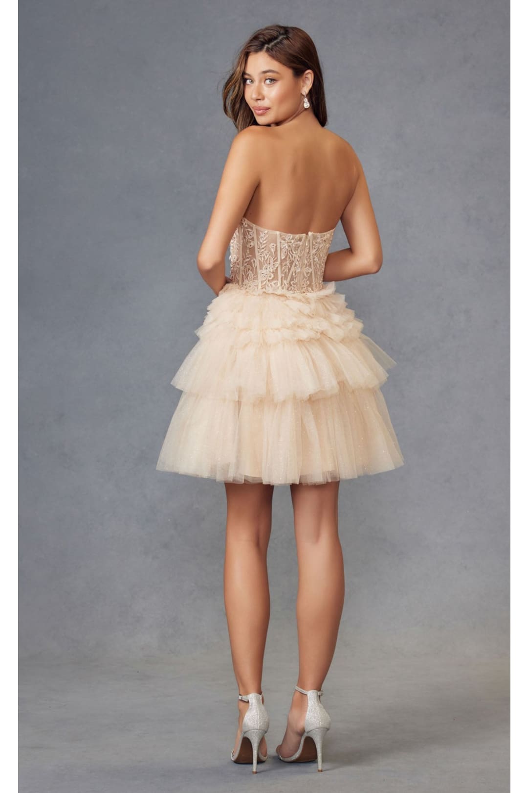 Dama Dresses for Quinceanera in Champagne Style JT918S Quince Outfit