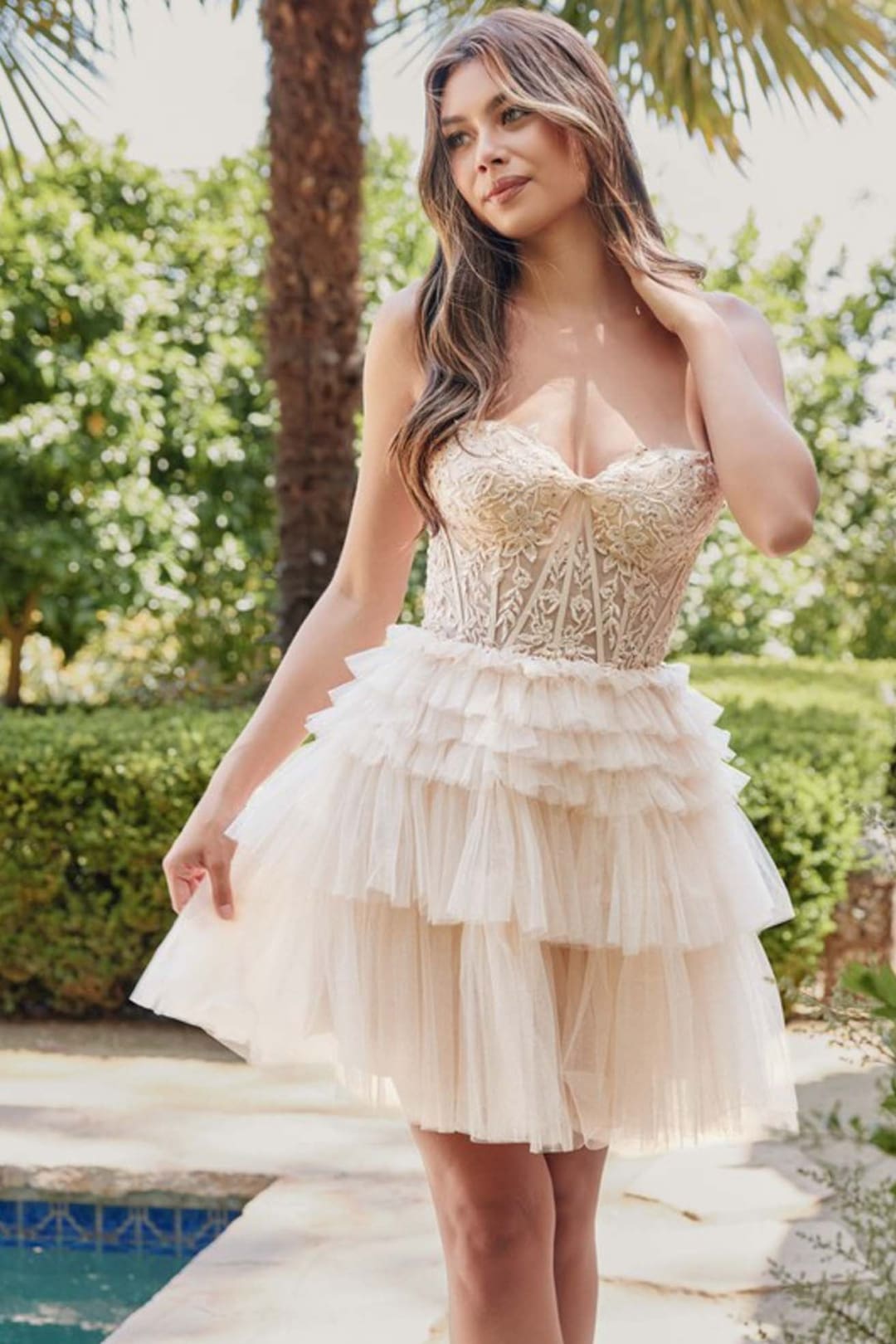 Dama Dresses for Quinceanera in Champagne Style JT918S Quince Outfit