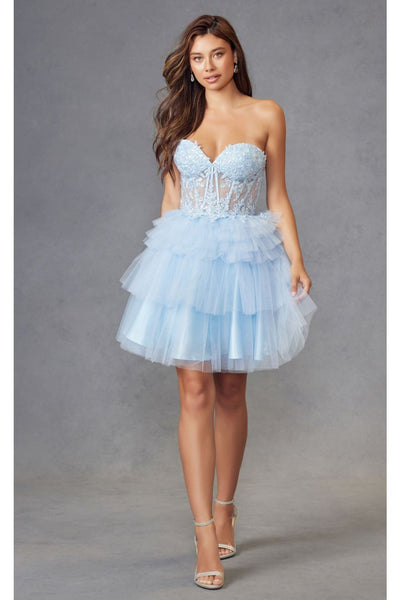 Dama Dresses for Quinceanera in Light Blue Style JT918S Quince Outfit