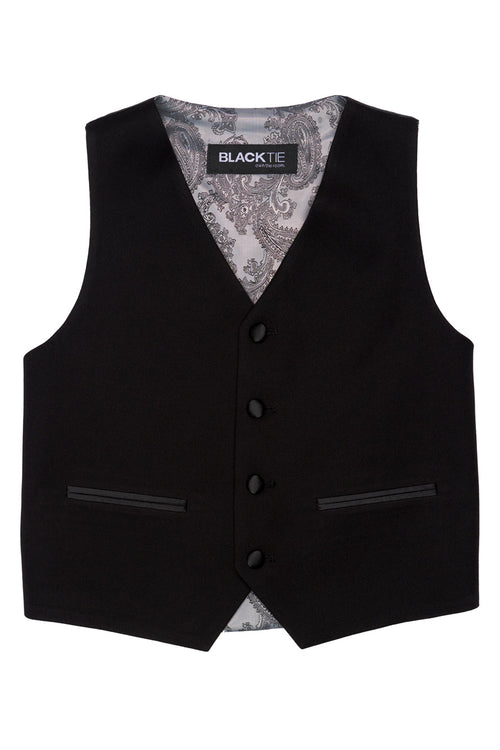 Kingston Kids Onyx Black Tuxedo (5-Piece Set) by BLACKTIE