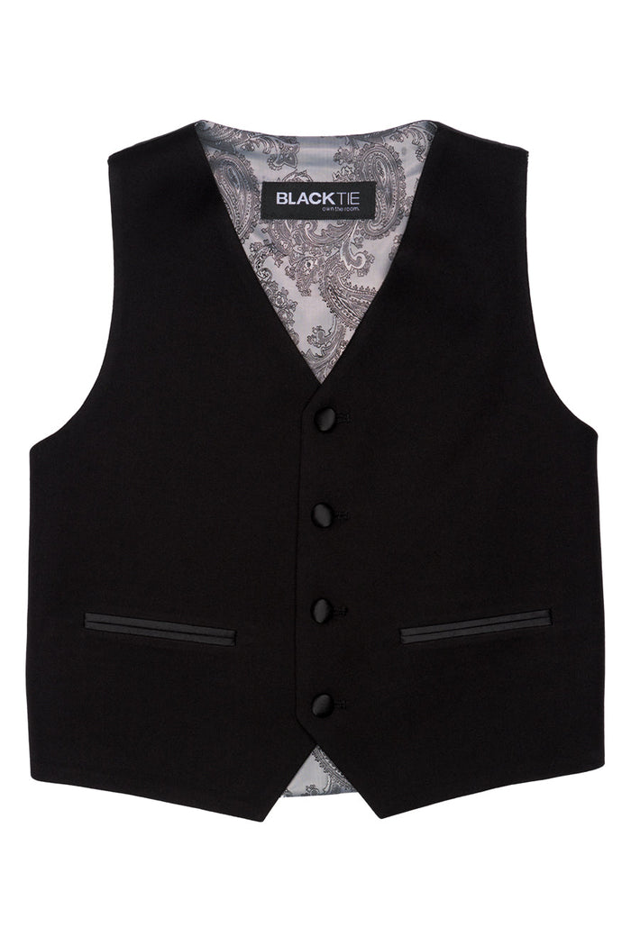 Kingston Kids Onyx Black Tuxedo (5-Piece Set) by BLACKTIE