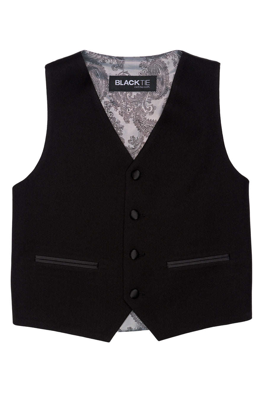 Kingston Kids Onyx Black Tuxedo (5-Piece Set) by BLACKTIE
