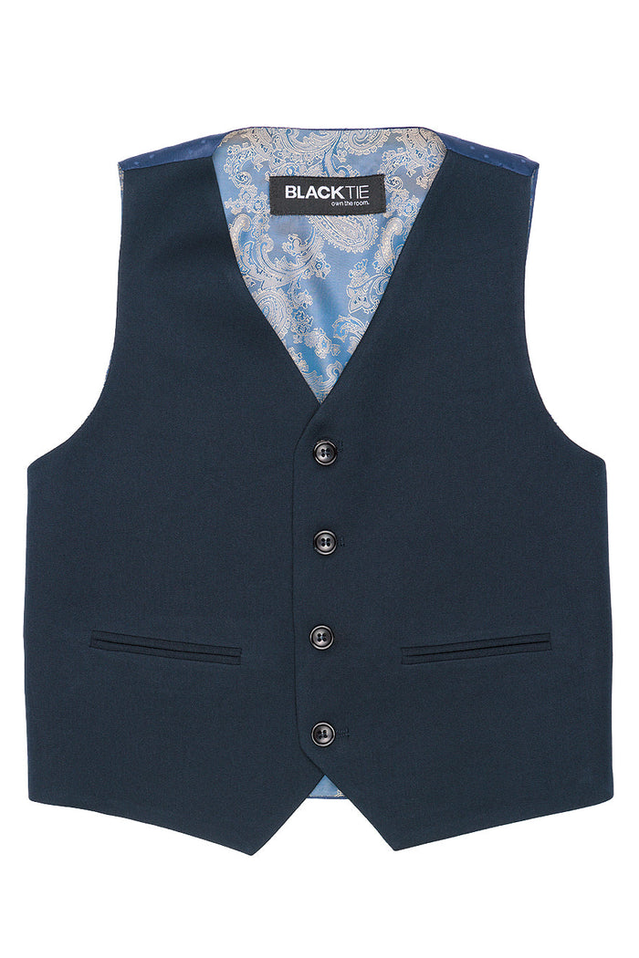 Liam Kids Midnight Blue Suit (5-Piece Set) by BLACKTIE