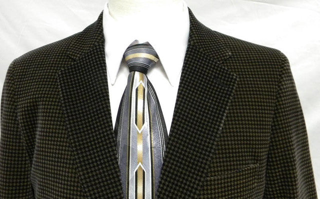Men’s Brown Houndstooth Velvet Blazer 2 Button Fashion Sport Coat Jacket