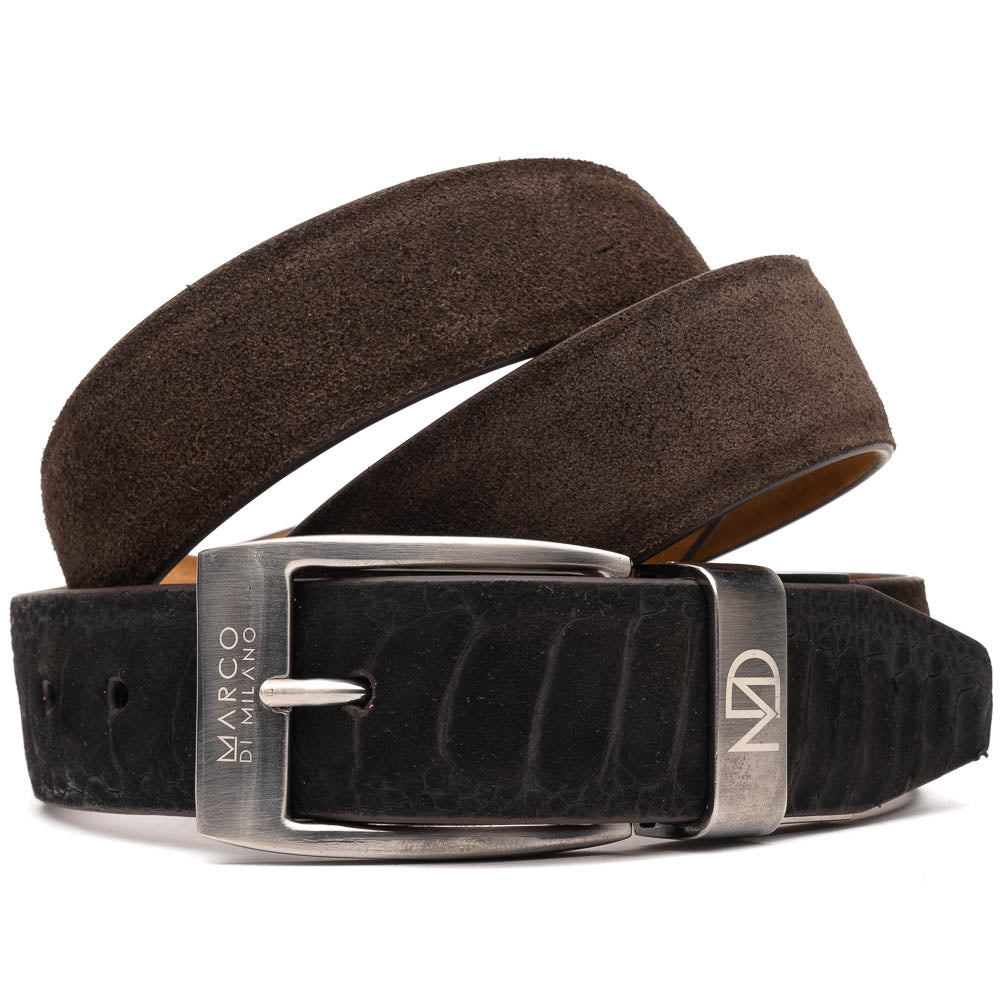 Marco Di Milano Hugo Belt Brown Leather Loafer