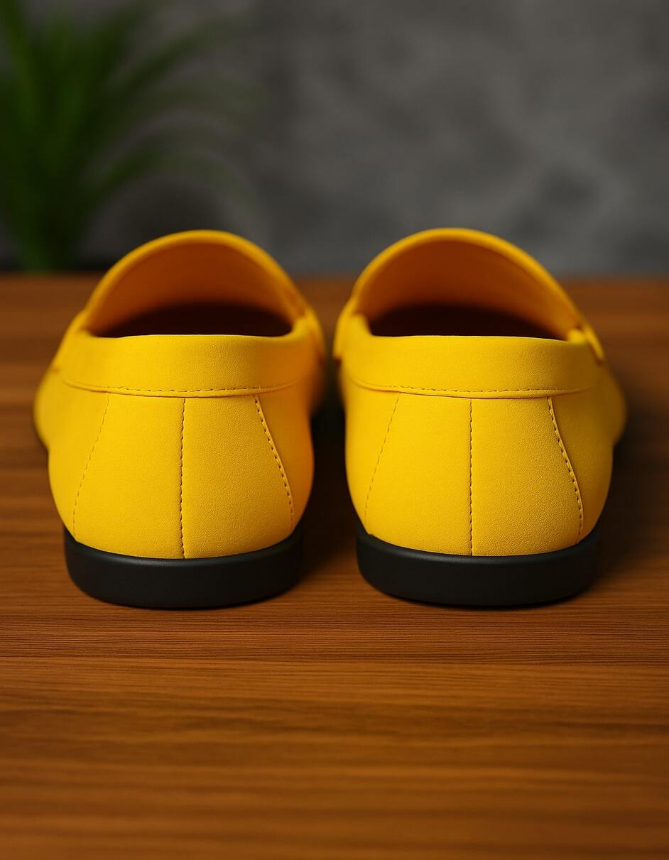 Men's Yellow Suede Loafers - Casual Slip-On Moccasin Driving Shoes by USA Men's Outlet
