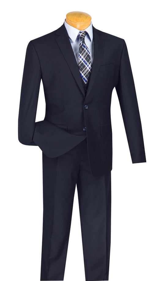 Slim Fit Men's Suit 2 Piece 2 Button in Red by Vinci