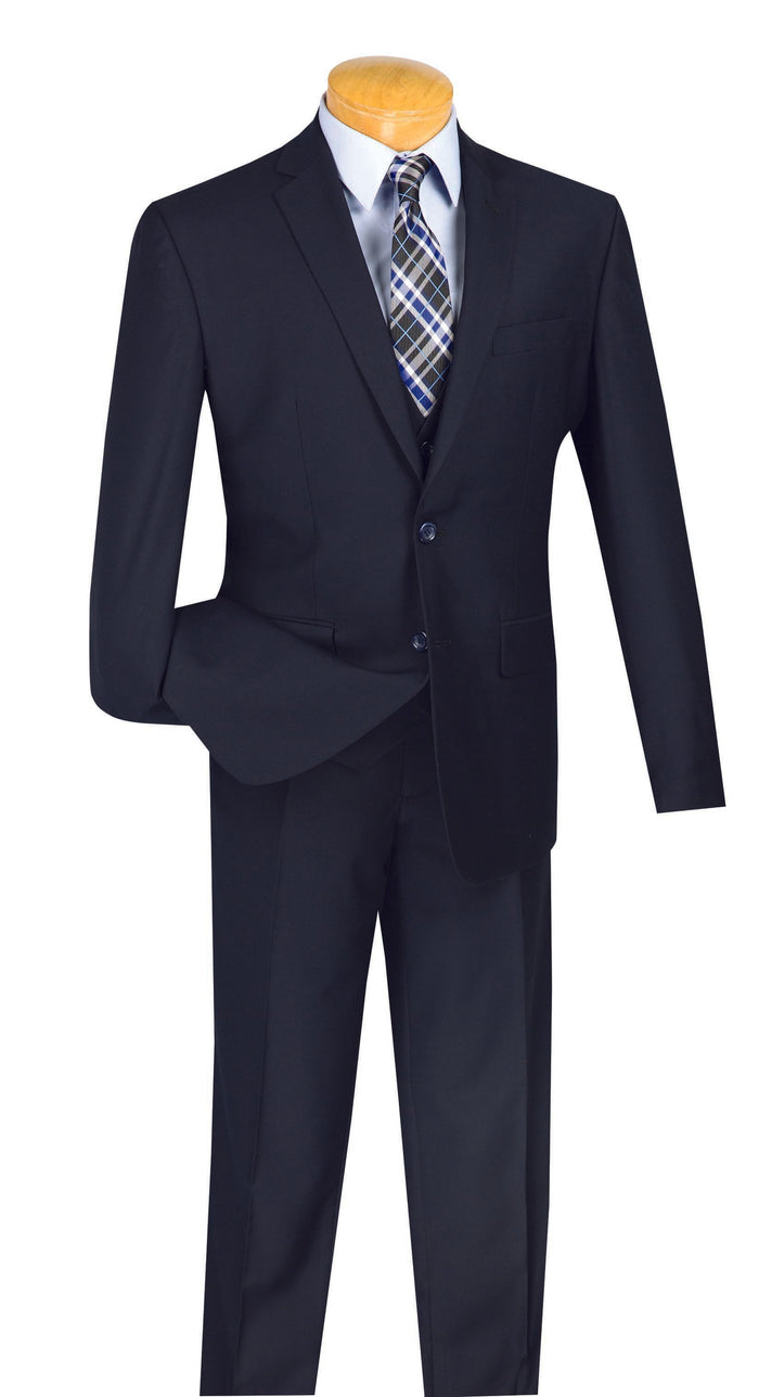 Slim Fit Men's Suit 2 Piece 2 Button in Red by Vinci