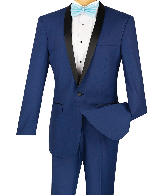 (38S, 40S, 46R, 50R) Slim Fit 2 Piece Gray Tuxedo by Vinci