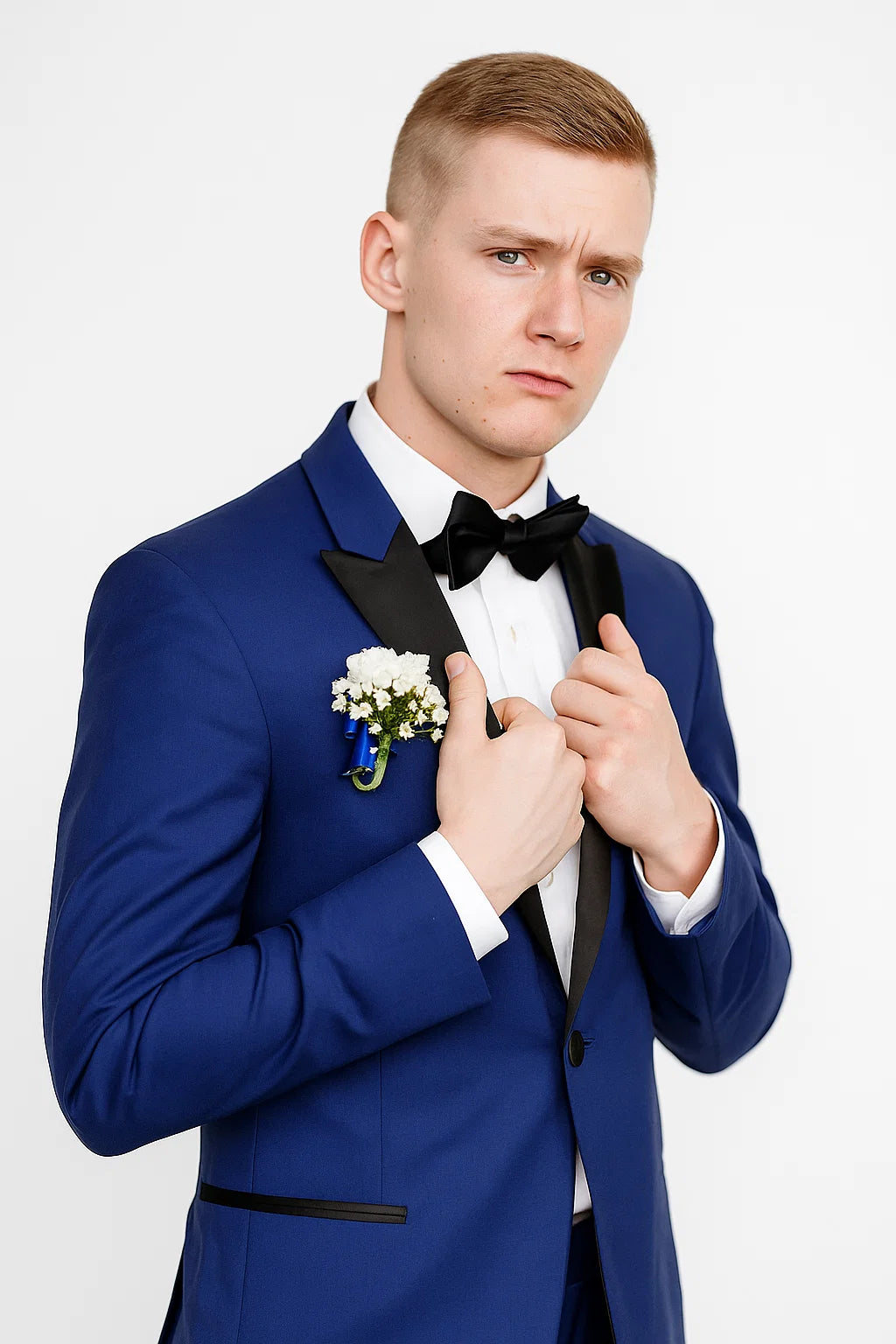 Blue prom tuxedo