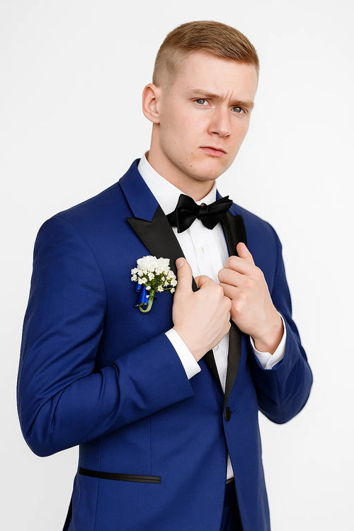 Blue prom tuxedo
