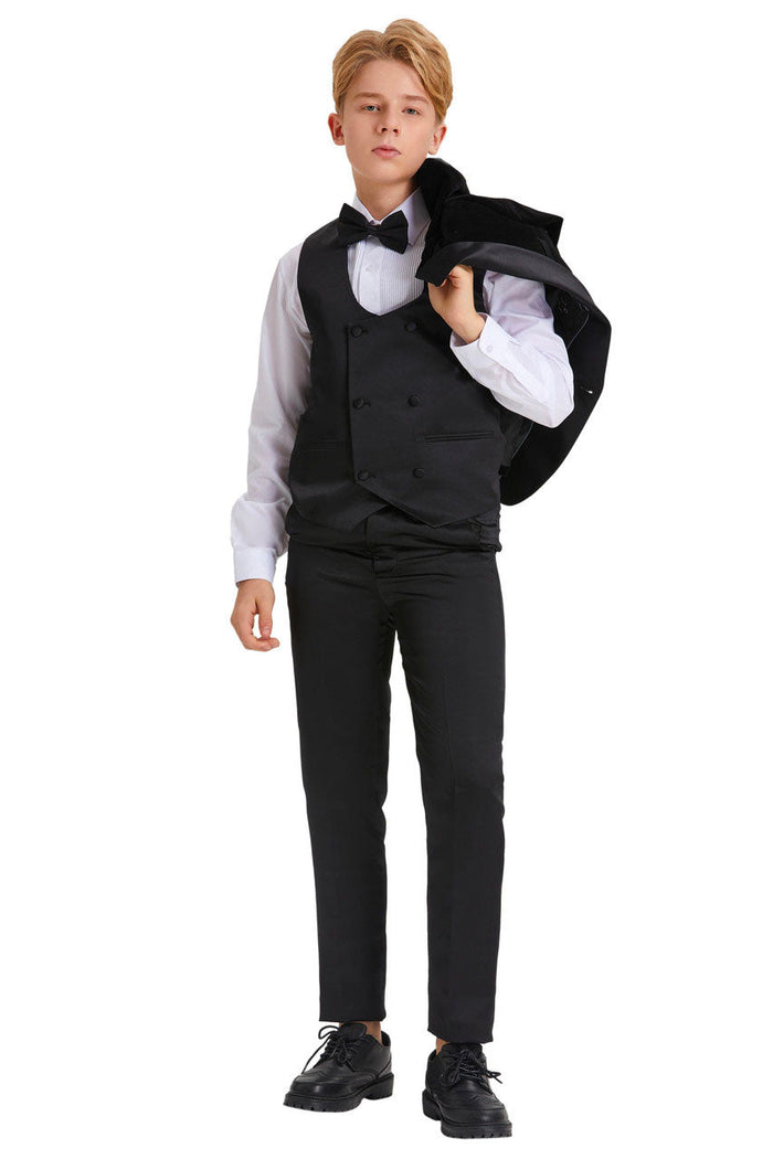 Jayden Tazio Kids Black Velvet Tuxedo (5-Piece Set)