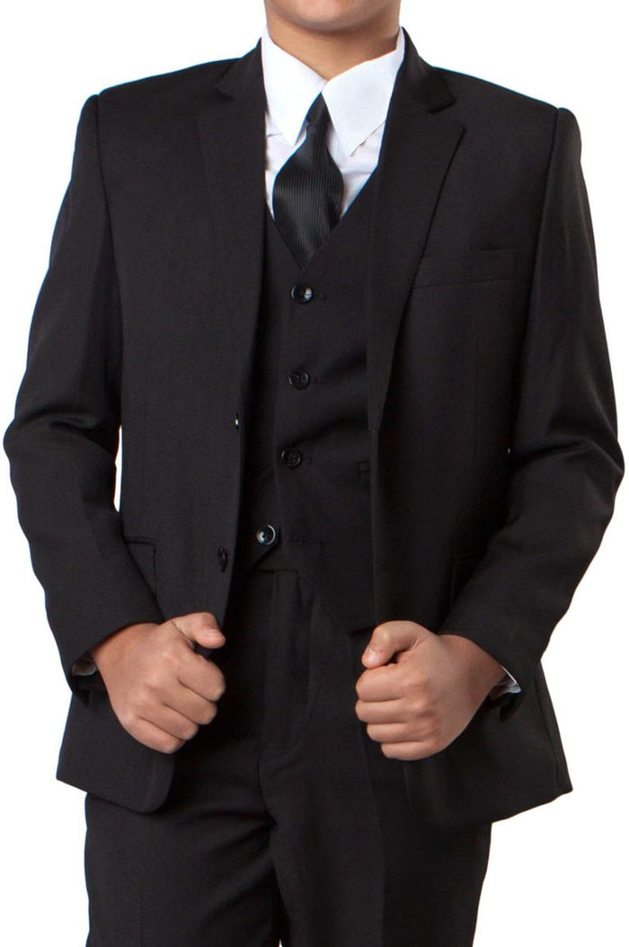Jacob Kids Black 5-Piece Suit by Tazzio