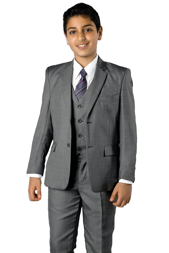 Jacob Kids Mid-Grey 5-Piece Suit by Tazzio