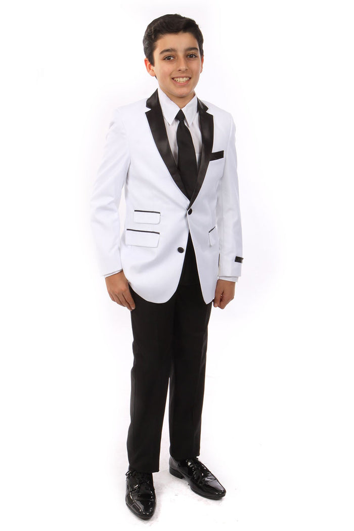 Jason Tazio Kids White 4-Piece Tuxedo