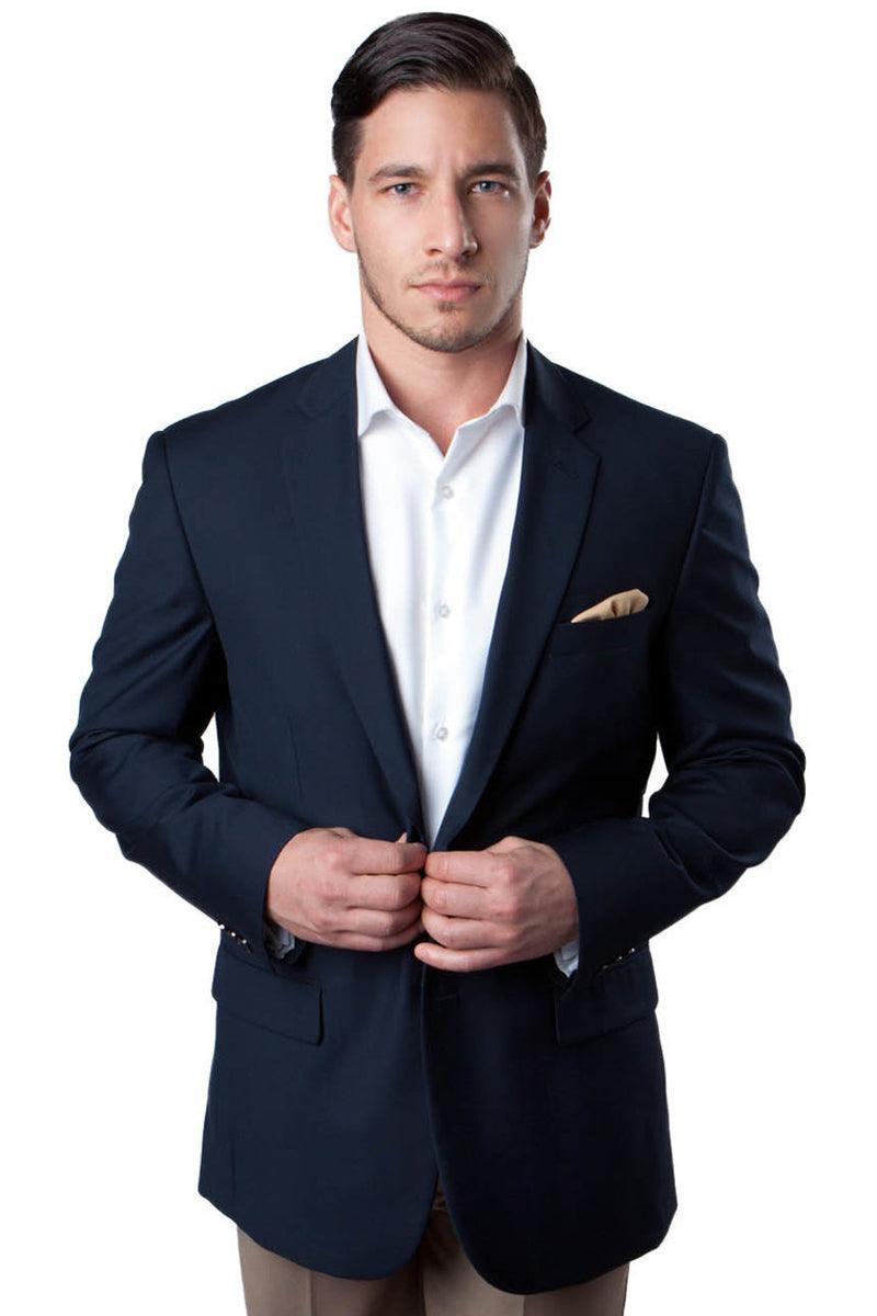 Tazio Men's Navy Classic Two-Btn Sport Coat - USA Men's Outlet