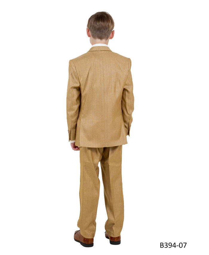Dapper Toddler Boys Suit in Golden Wheat by Tazio