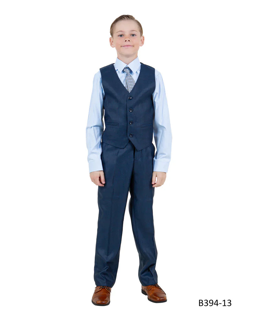 Dapper Navy Boys Suit in Modern Fit - Toddler Style