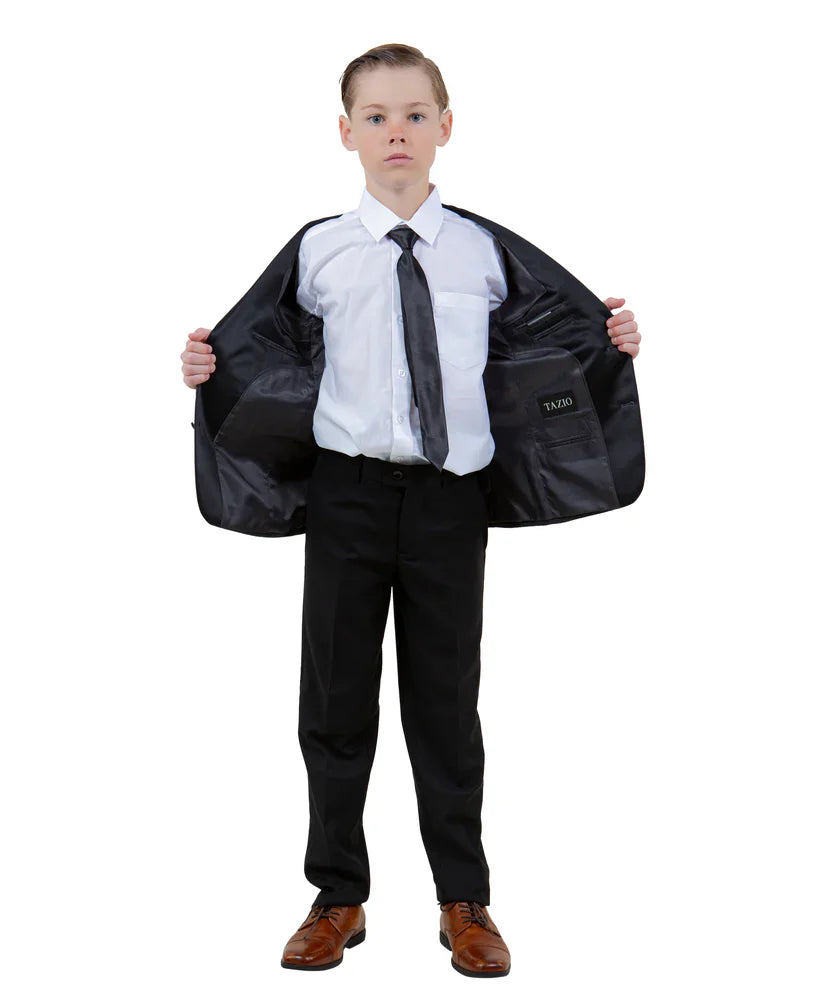 Boys Charcoal/Black Toddler Suit by Tazio