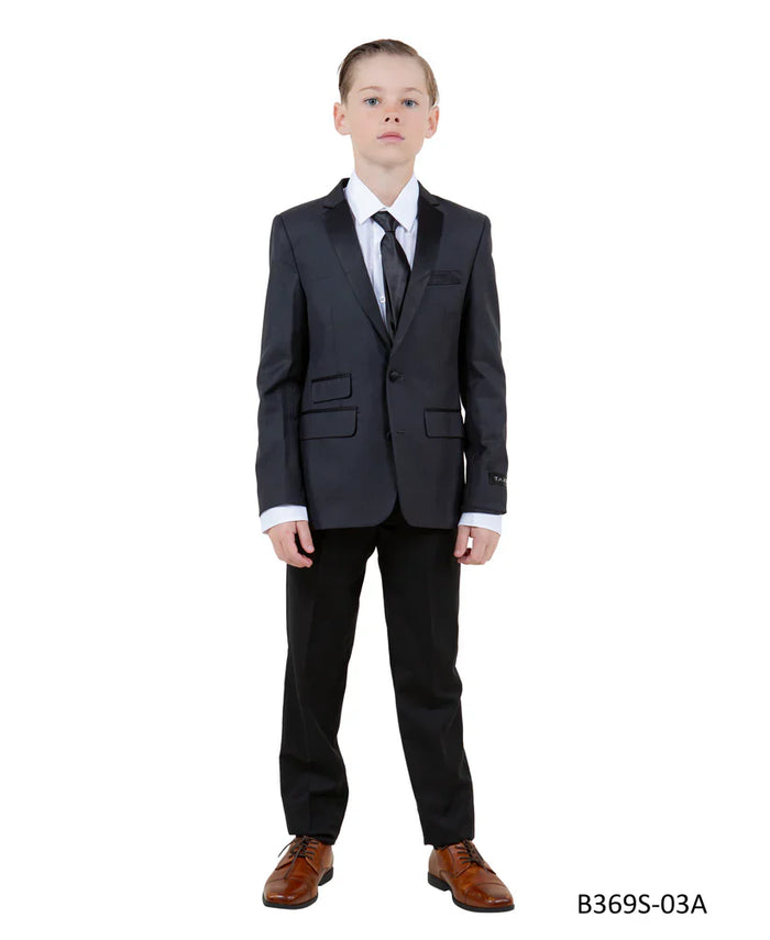 Boys Charcoal/Black Toddler Suit by Tazio
