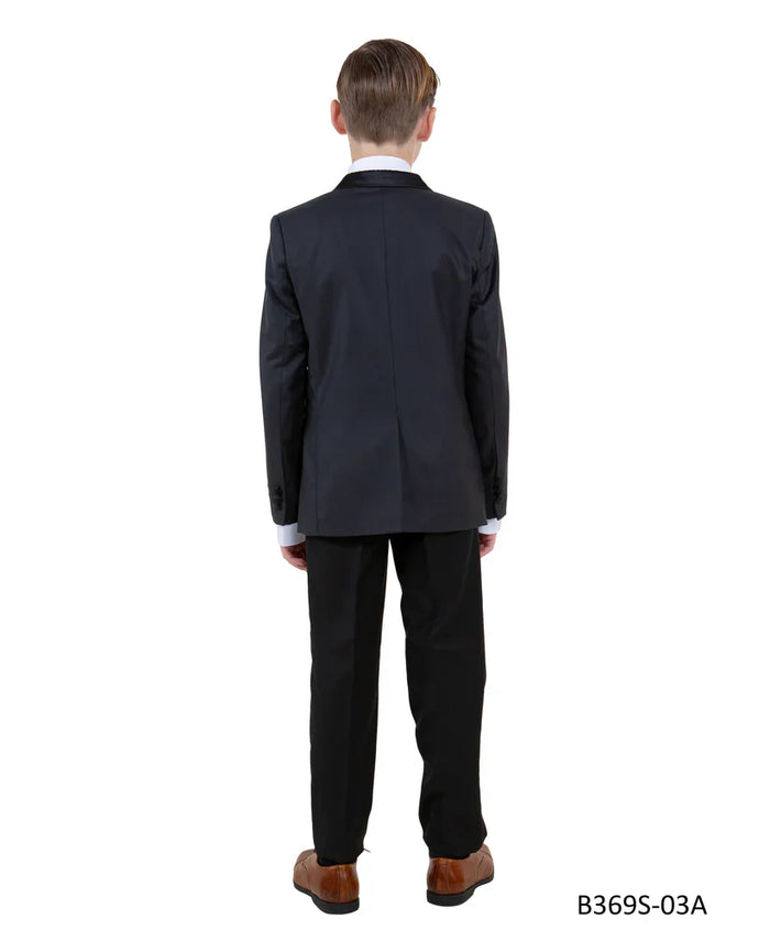 Boys Charcoal/Black Toddler Suit by Tazio
