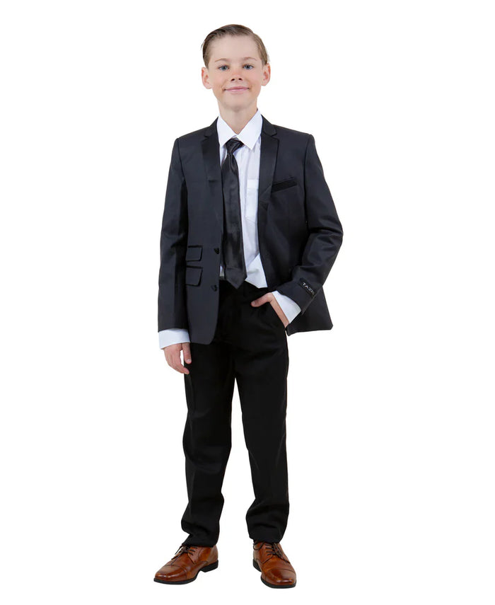 Boys Charcoal/Black Toddler Suit by Tazio