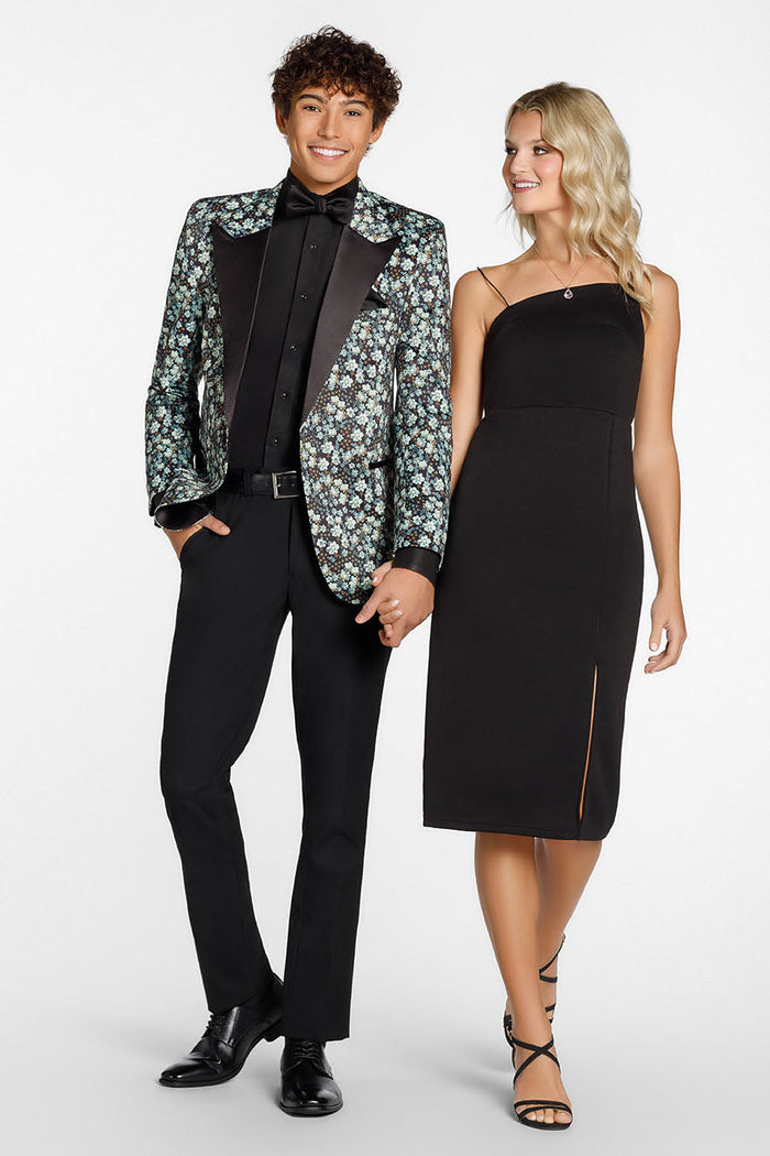 Floral Fusion Sage Peak Tuxedo Jacket (Separates) by Ted Stanford
