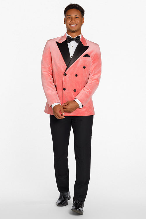 Miles Salmon Peak DB Velvet Tuxedo Jacket (Separates) by Ted Stanford