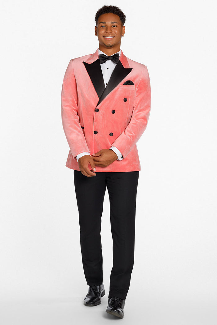 Miles Salmon Peak DB Velvet Tuxedo Jacket (Separates) by Ted Stanford