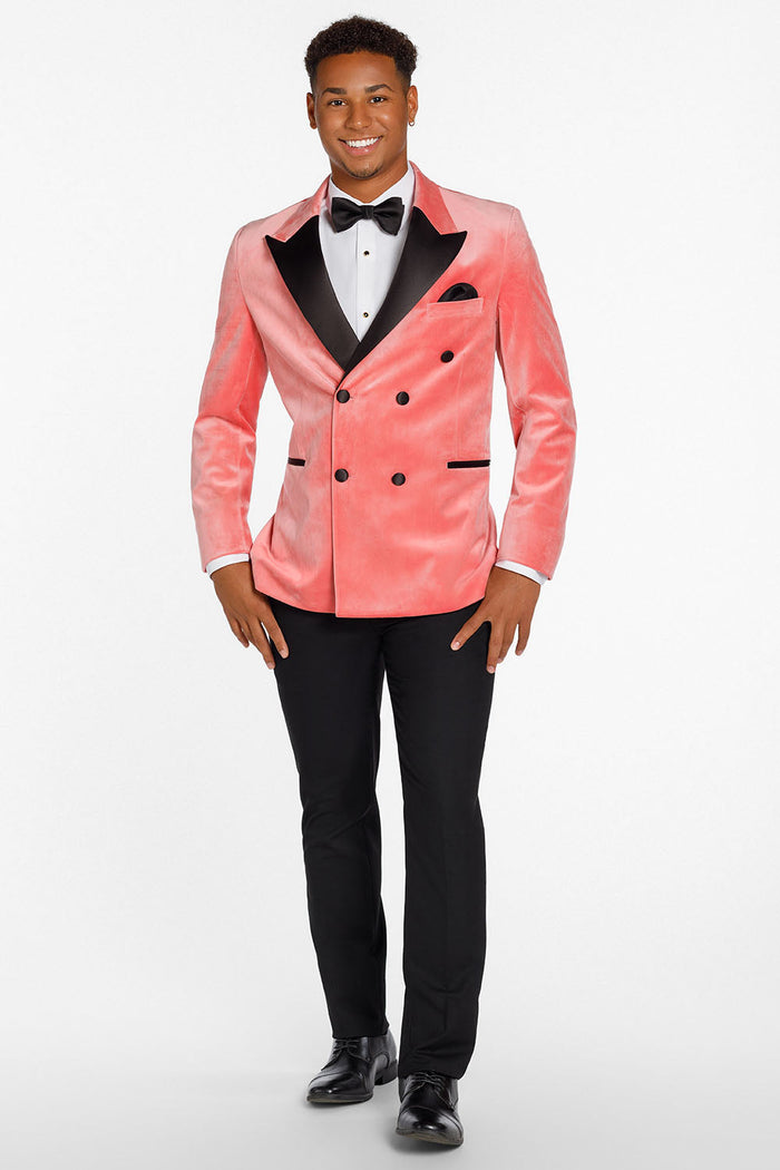 Miles Salmon Peak DB Velvet Tuxedo Jacket (Separates) by Ted Stanford