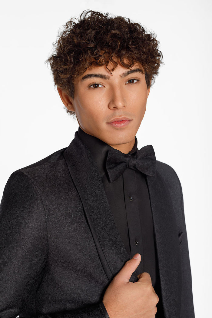 Night Vine Black Shawl Tuxedo Jacket (Separates) by Ted Stanford