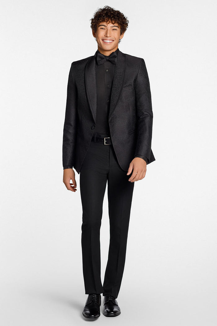 Night Vine Black Shawl Tuxedo Jacket (Separates) by Ted Stanford