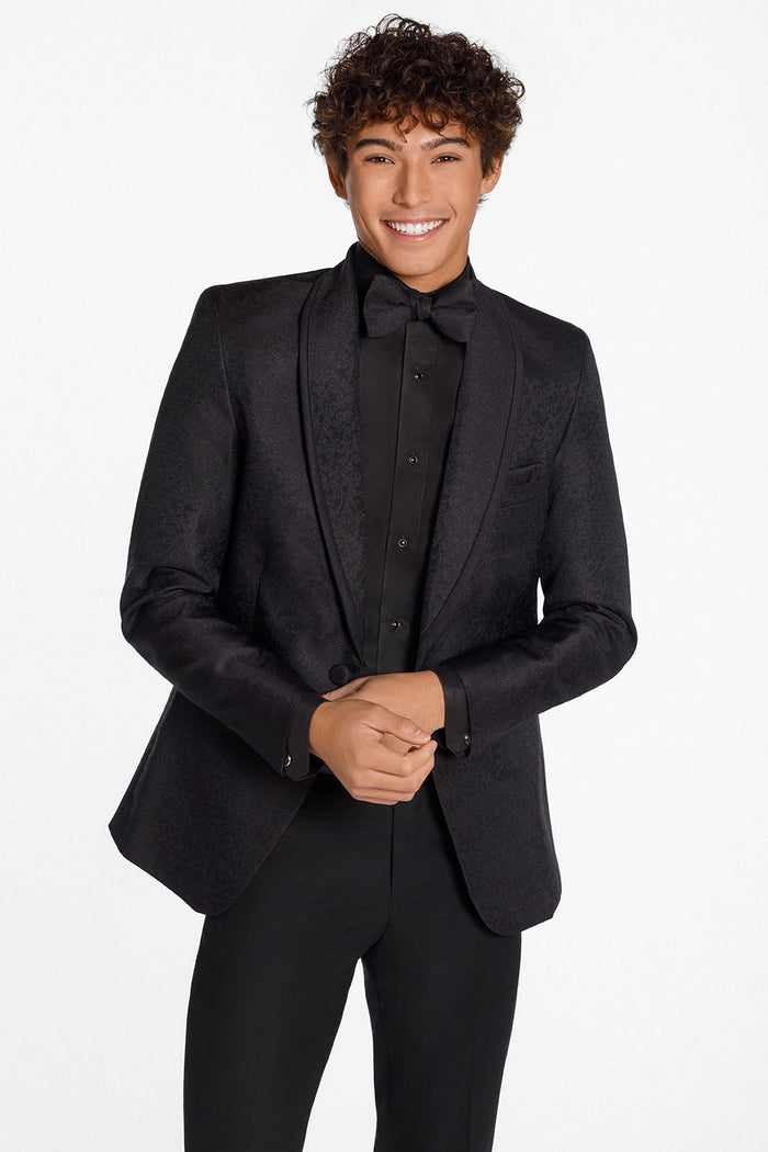 Night Vine Black Shawl Tuxedo Jacket (Separates) by Ted Stanford