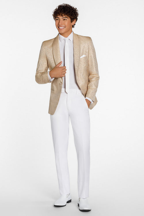Night Vine Caramel Shawl Tuxedo Jacket (Separates) by Ted Stanford