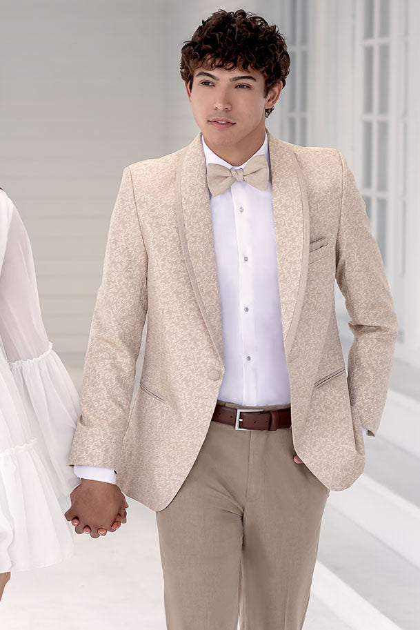 Night Vine Caramel Shawl Tuxedo Jacket (Separates) by Ted Stanford