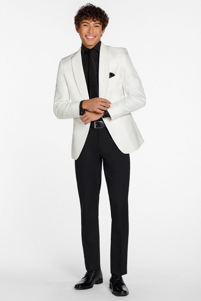 Night Vine Diamond White Shawl Tuxedo Jacket (Separates)