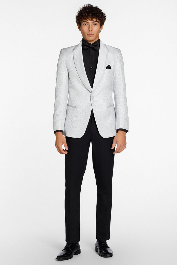 Night Vine Silver Shawl Tuxedo Jacket (Separates) by Ted Stanford