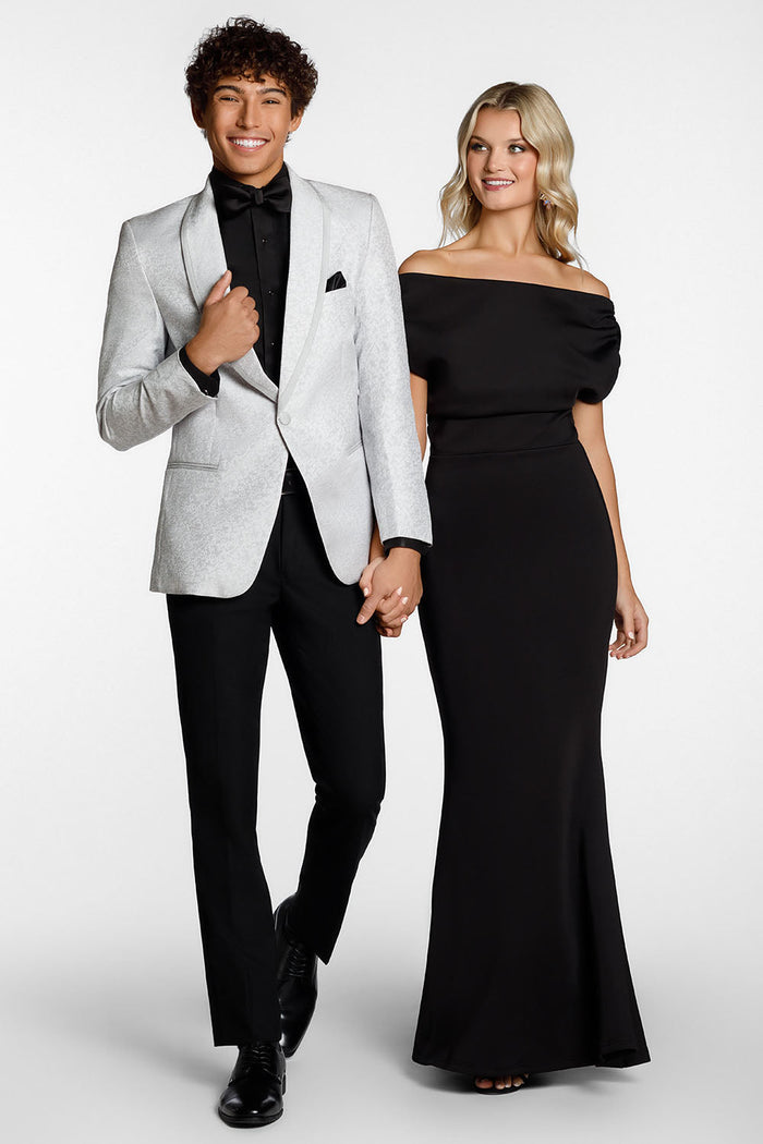 Night Vine Silver Shawl Tuxedo Jacket (Separates) by Ted Stanford