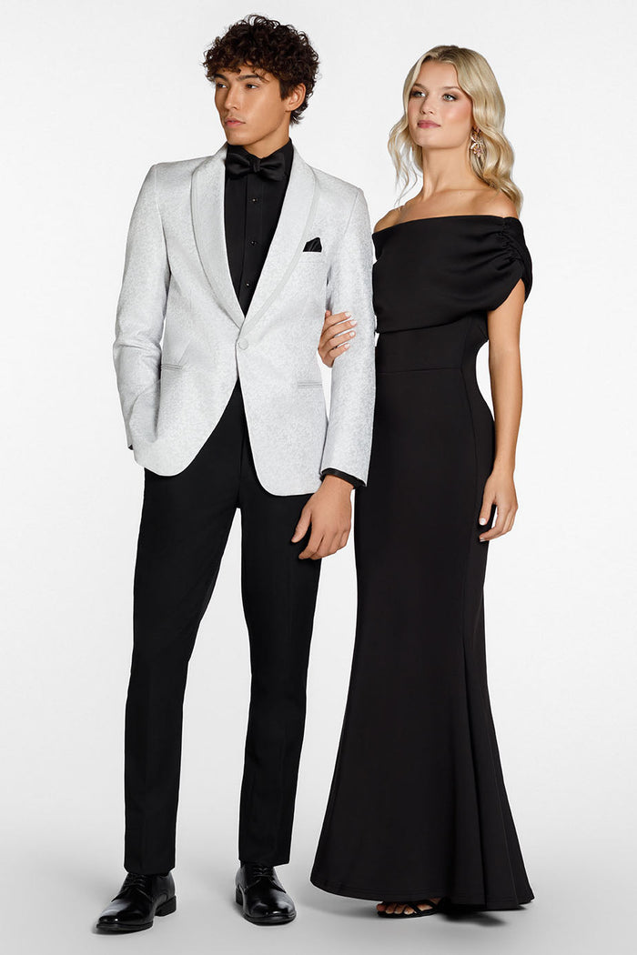 Night Vine Silver Shawl Tuxedo Jacket (Separates) by Ted Stanford