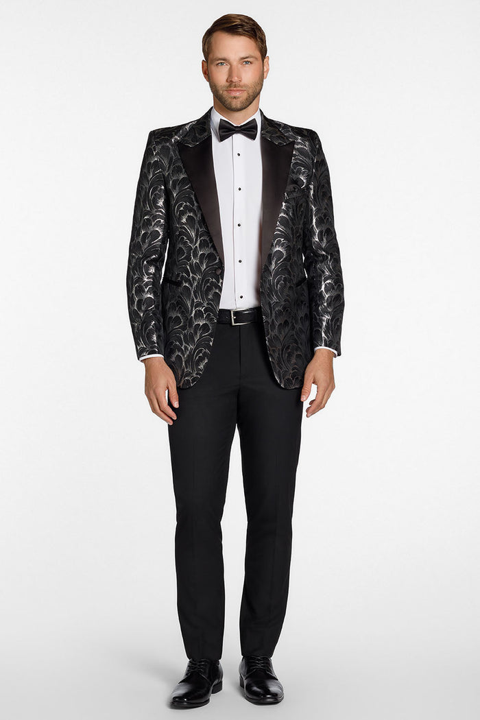 Savannah Black & Silver Peak Tuxedo Jacket (Separates)