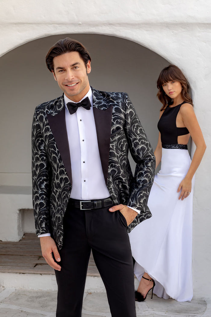 Savannah Black & Silver Peak Tuxedo Jacket (Separates)
