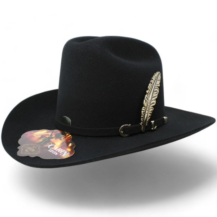 Texana Carin Leon Oficial Color Negro con Pluma de Plata by Laredo Hats