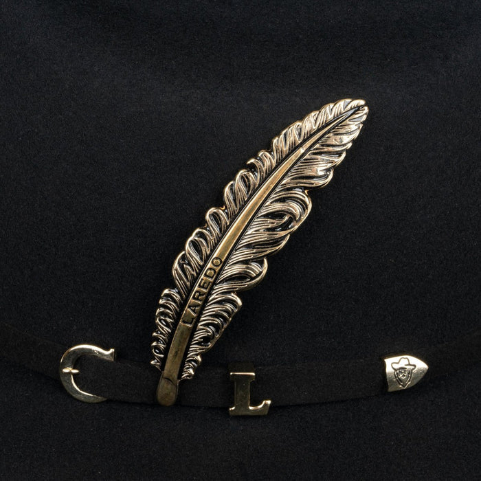 Texana Carin Leon Oficial Color Negro con Pluma de Plata by Laredo Hats